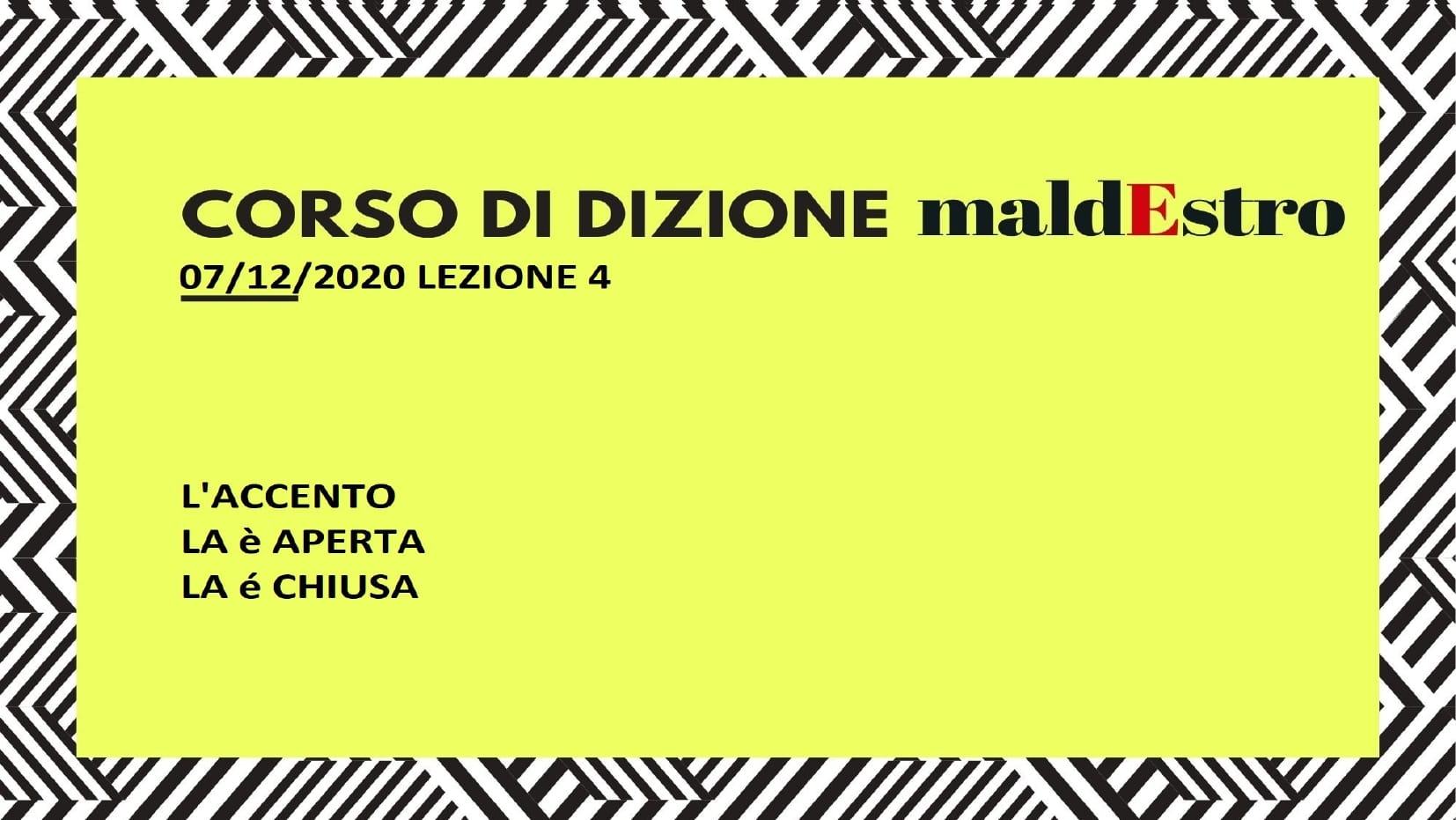 Protetto: maldEstro_corso di dizione, Lezione 4